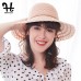 Elegant Beach Sun  Hat Foldable Wide Brim Cotton Sun Hat  Ladies' Casual Sun Hat  eb-99232306